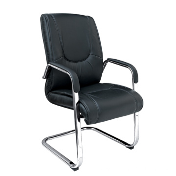 F668 Silla de recepción trasera negra Visita silla Silla de conferencia Muebles de oficina